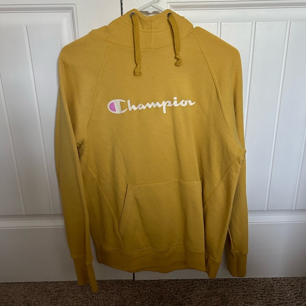womens yellow champion hoodie